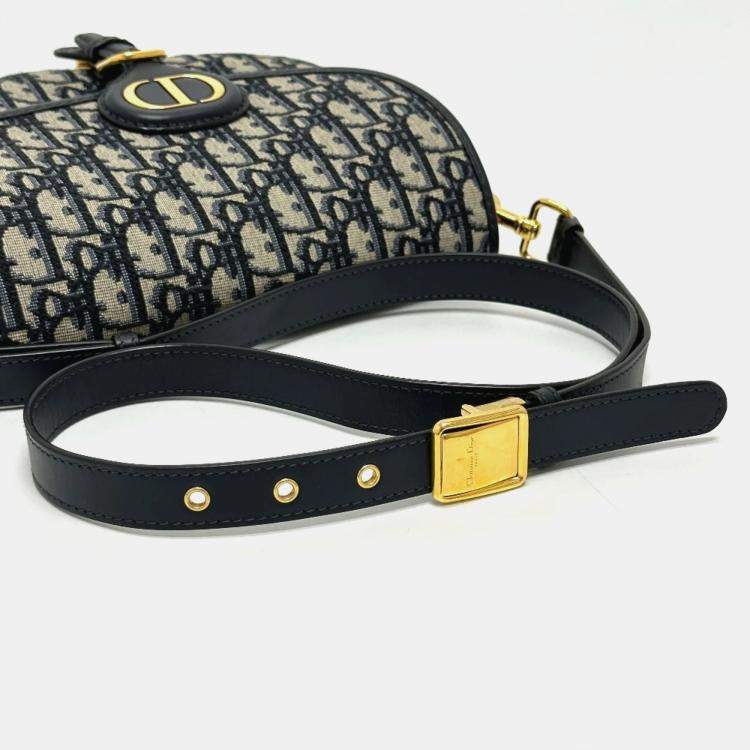 Pre Owned Dior Caro Cannage Grey Leather Shoulder Bag