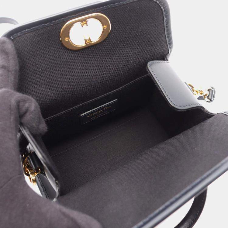 Pre Owned Dior Navy Blue Oblique Canvas Satchel