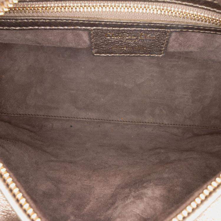 Pre Owned Dior Gold Medium Lambskin Cannage Lady Dior