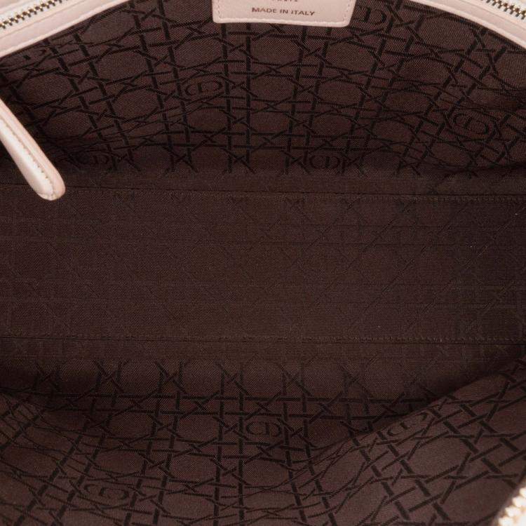 Pre Owned Dior Pink Large Lambskin Cannage Lady Dior