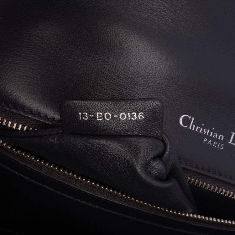 Pre Owned Dior Pink Medium Metallic Patent Microcannage Diorama Flap