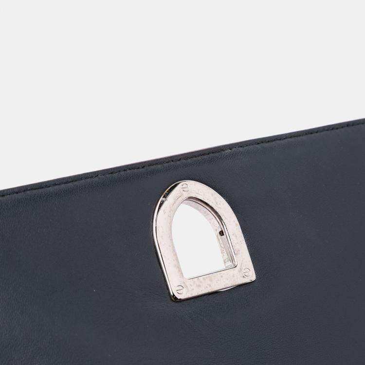 Pre Owned Dior Pink Medium Metallic Patent Microcannage Diorama Flap