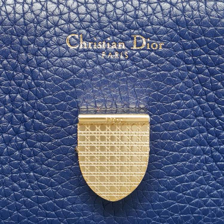 Pre Owned Dior Navy Blue Leather Medium Diorever Tote