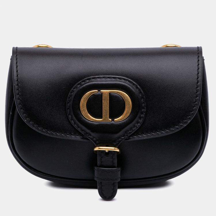Pre Owned Dior Black Micro Leather Bobby Crossbody