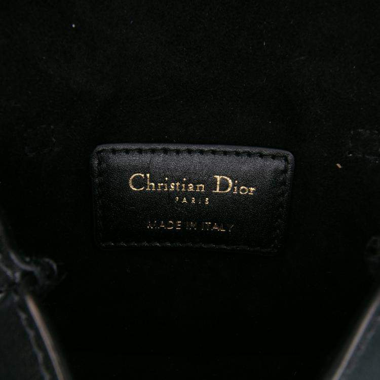 Pre Owned Dior Black Micro Leather Bobby Crossbody