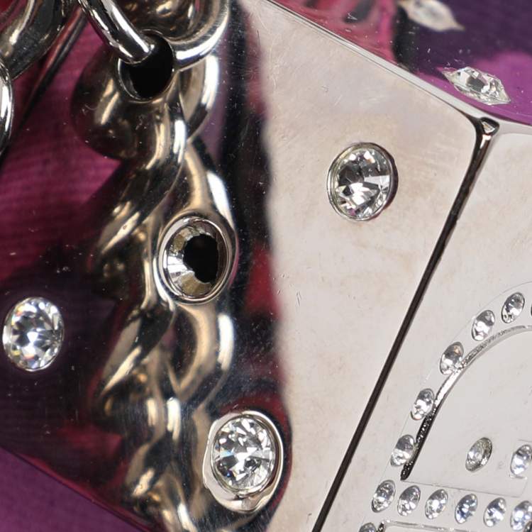Pre Owned Dior Multicolor Animal Print Canvas and Python Gambler Dice Satchel