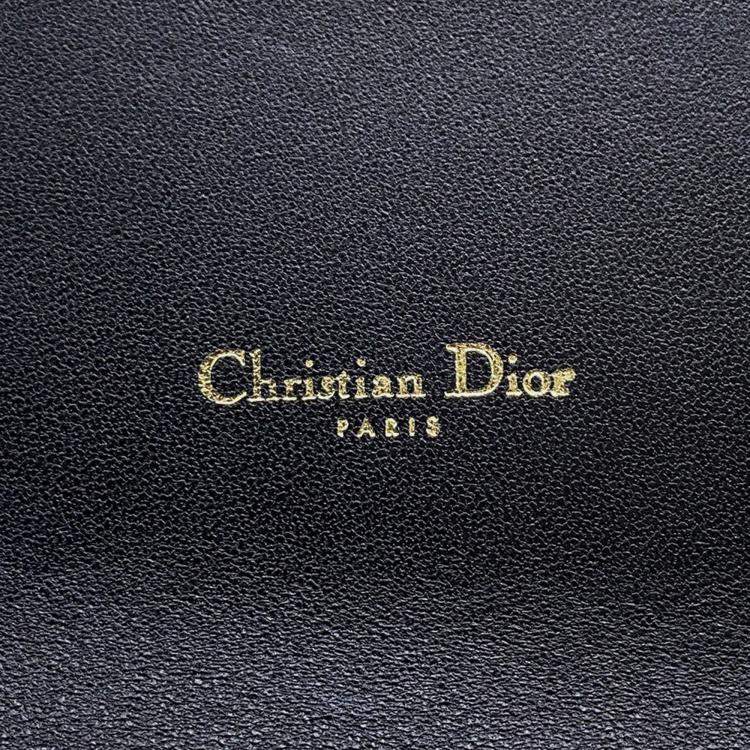Pre Owned Dior Caro Black Leather Wallet