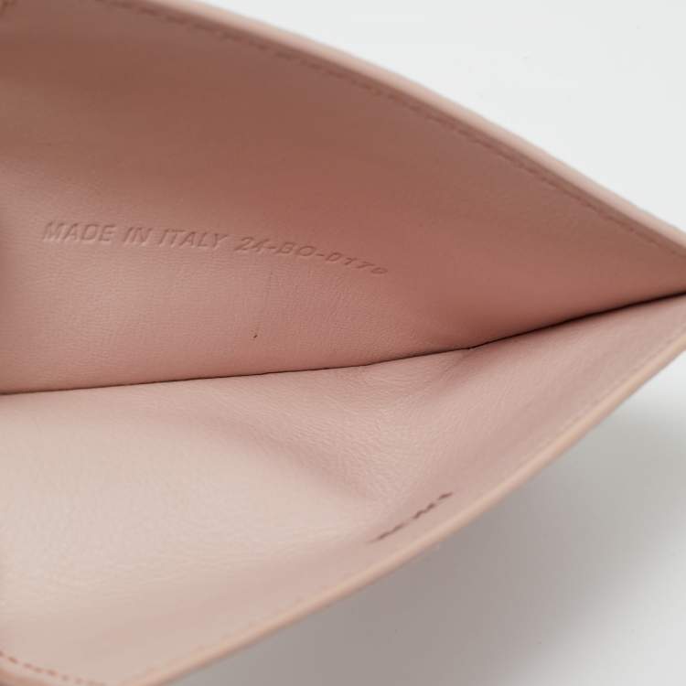 مملوكة مسبقًا Dior Pink Grained Leather Card Holder