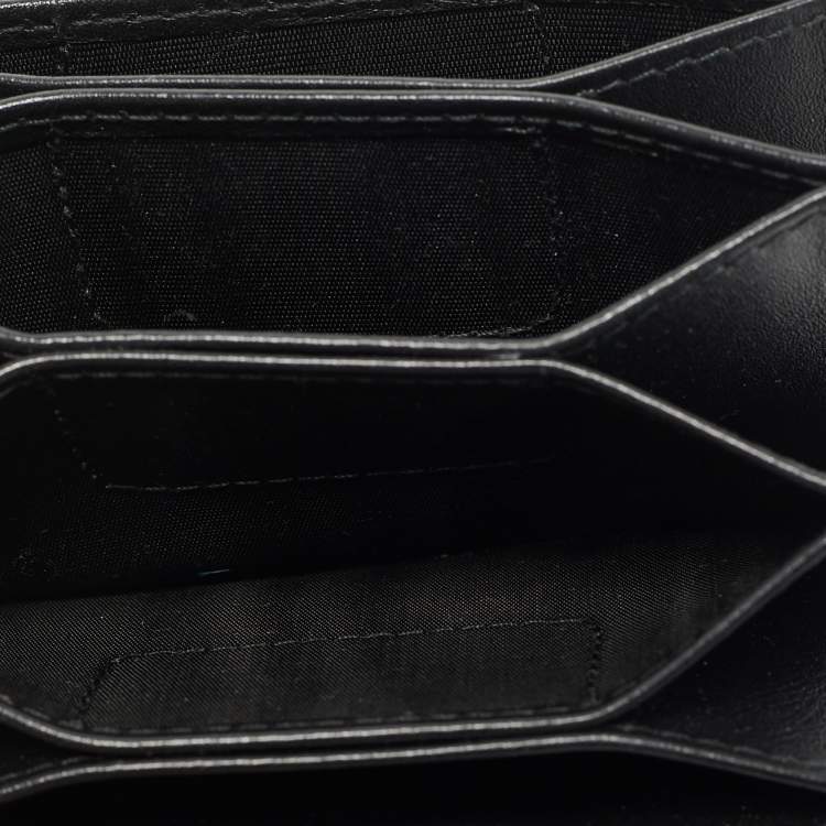Pre Owned  Dior Black Cannage Patent Leather Lady Dior 5 Gusset Card Holder 