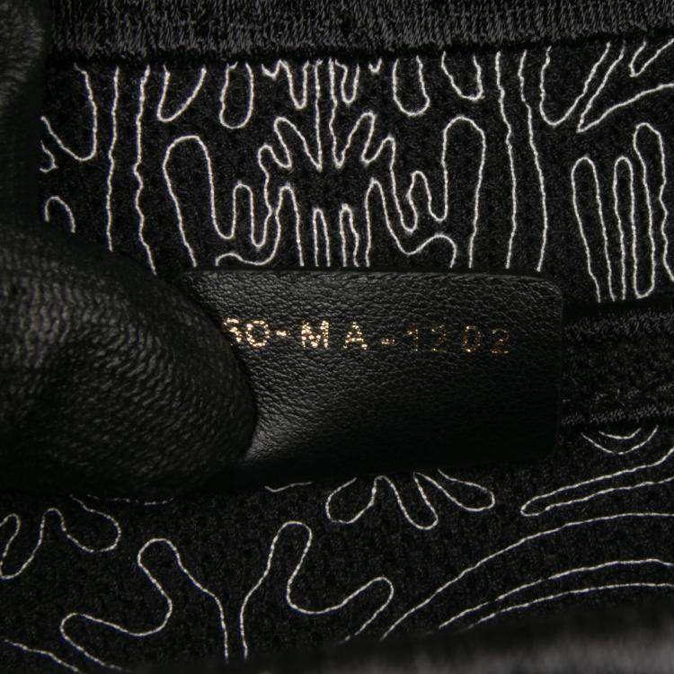 Pre Owned Dior Black Canvas Embroidered Ornamental Cornely Saddle Bag