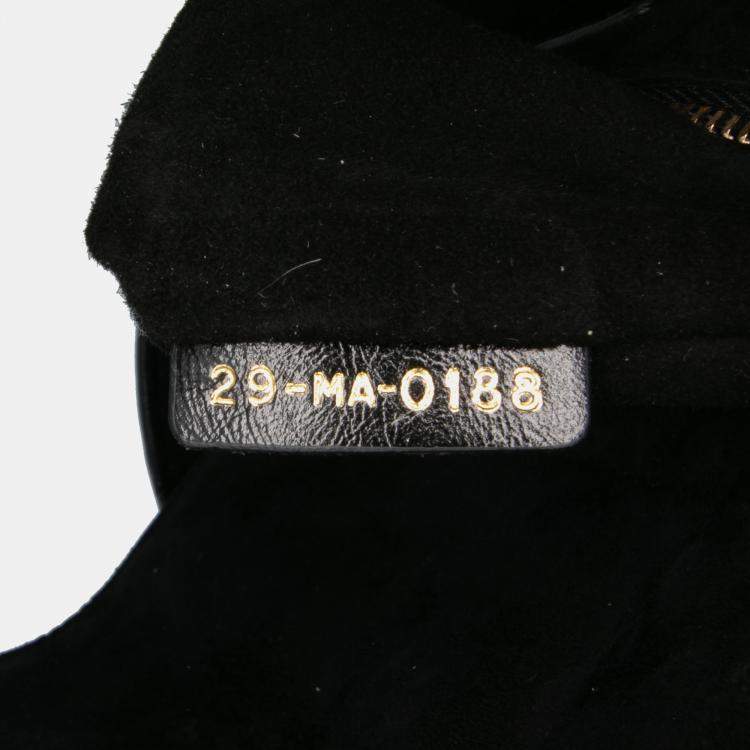 Pre Owned Dior Black Small Crinkled Patent Cannage My ABCDior Lady Dior