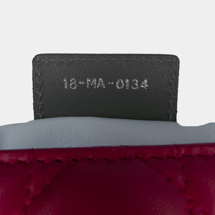 Pre Owned Dior Pink Large Bicolor Lambskin Cannage Lady Dior