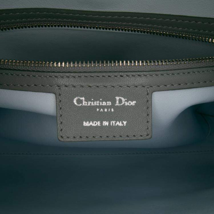 Pre Owned Dior Pink Large Bicolor Lambskin Cannage Lady Dior