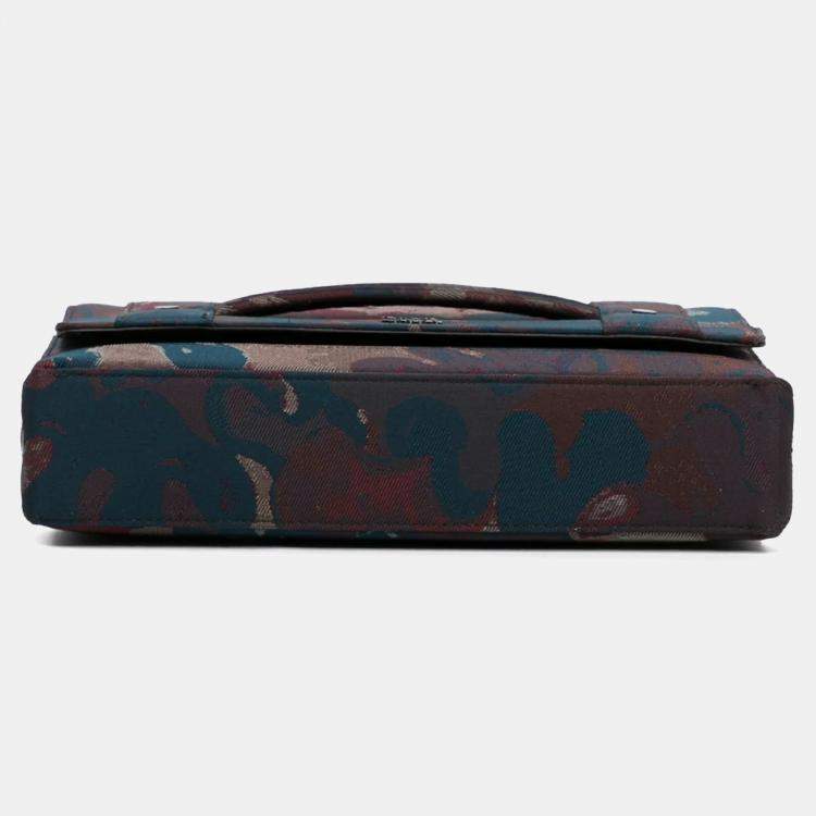 Pre Owned Dior Peter Doig Collaboration Brown Canvas Messenger Bag