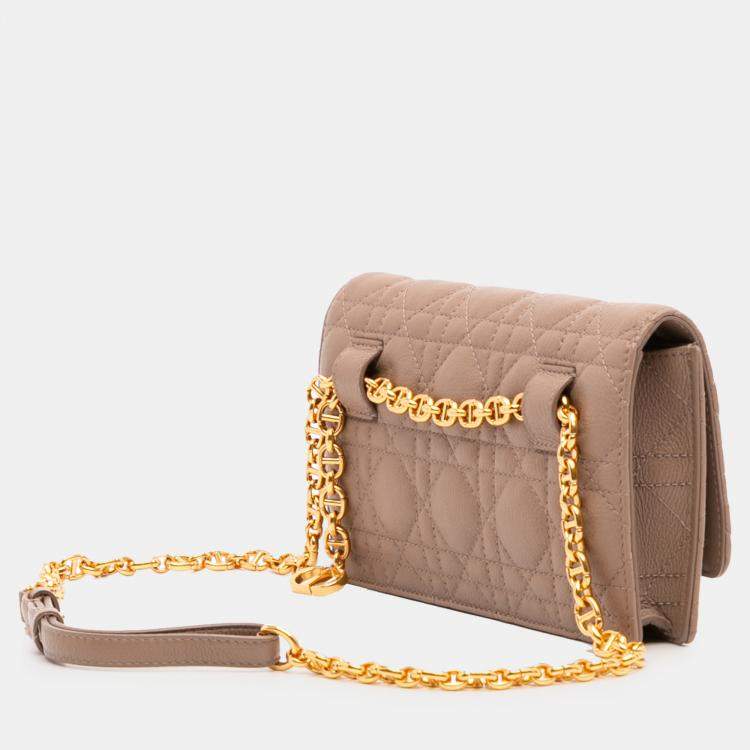 Pre Owned Dior Calfskin Cannage Caro Belt Bag
