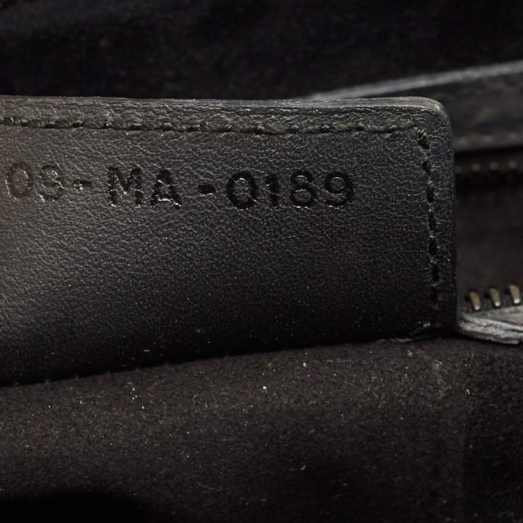 Pre Owned Dior Dark Grey Leather Saddle Bag