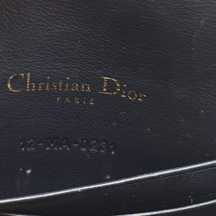 Pre Owned Dior Blue Oblique Canvas and Leather Saddle Pouch Belt Bag