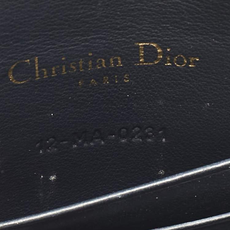 Pre Owned Dior Blue Oblique Canvas and Leather Saddle Pouch Belt Bag