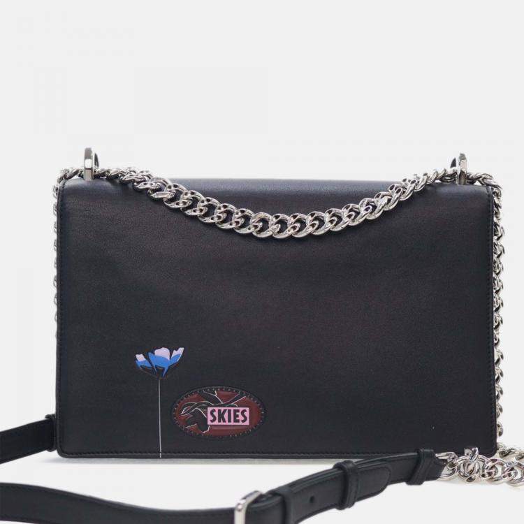 Pre Owned Dior Black Medium Calfskin Paradise Diorama Flap