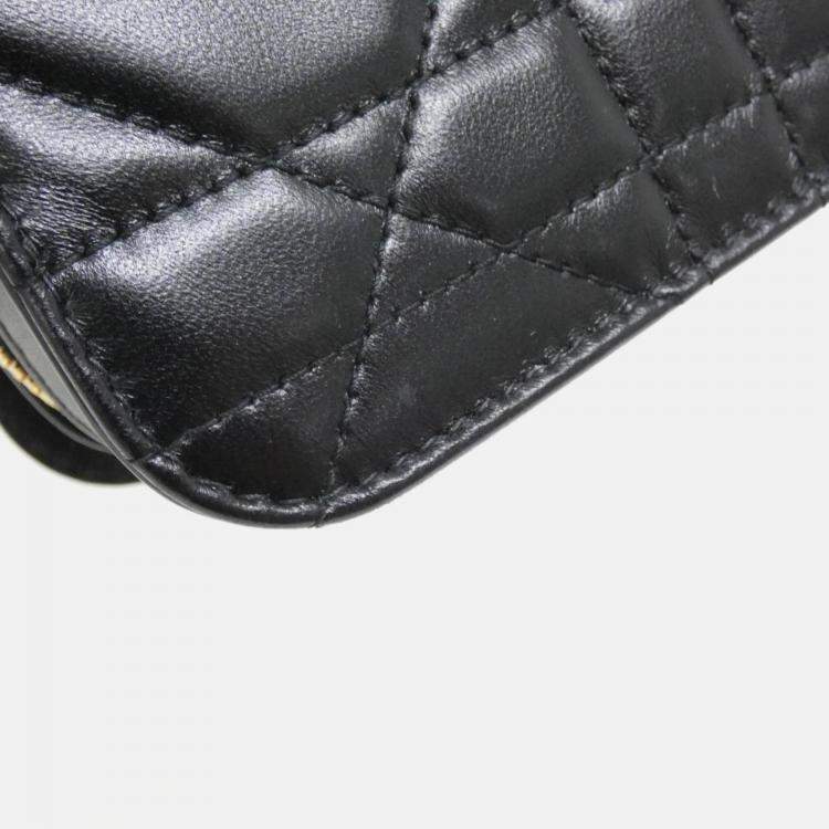 Pre Owned Christian Dior Black Cannage Leather Handbag