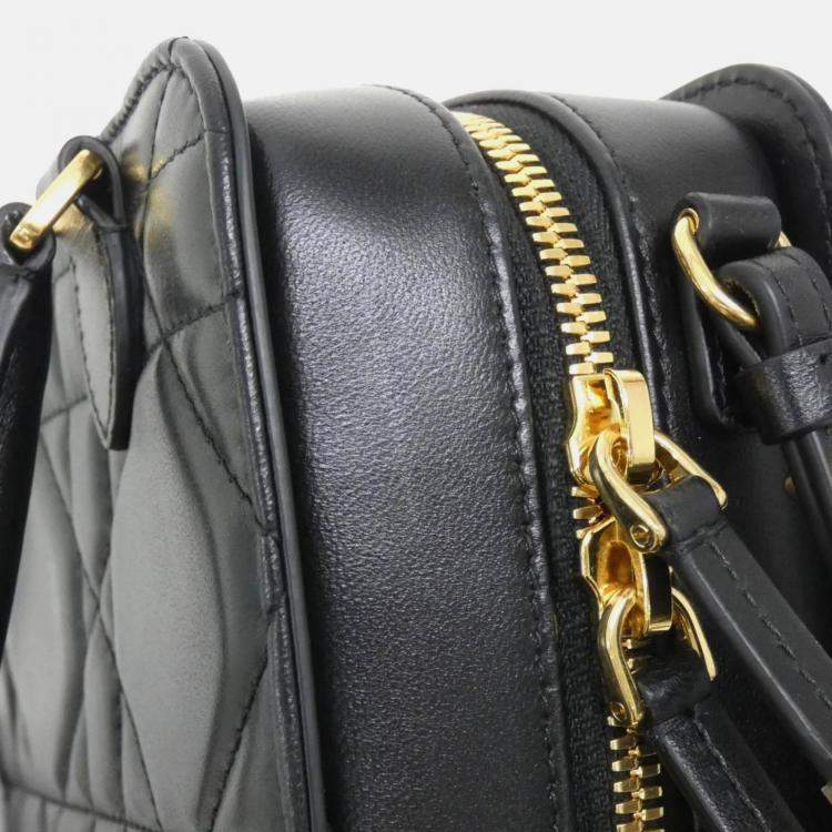 Pre Owned Christian Dior Black Cannage Leather Handbag