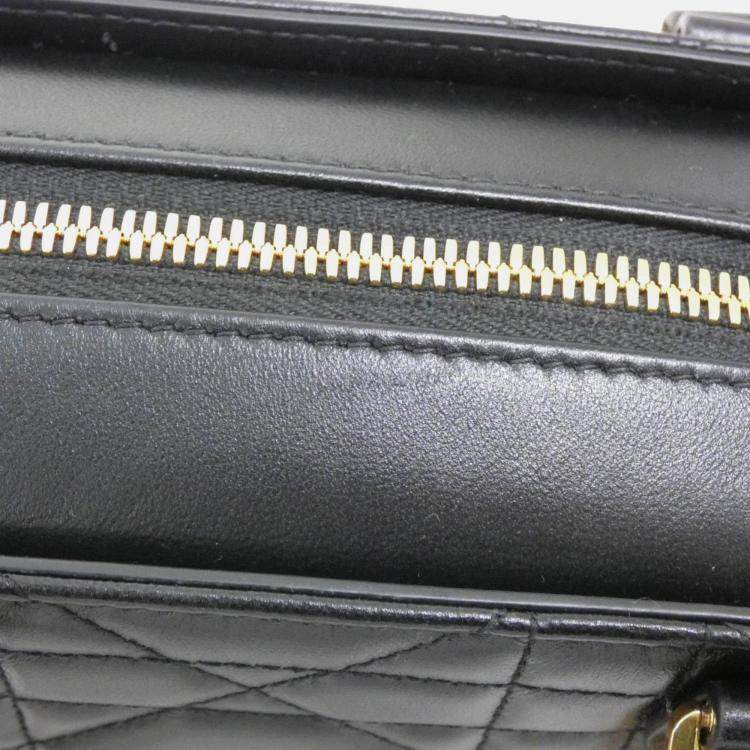 Pre Owned Christian Dior Black Cannage Leather Handbag