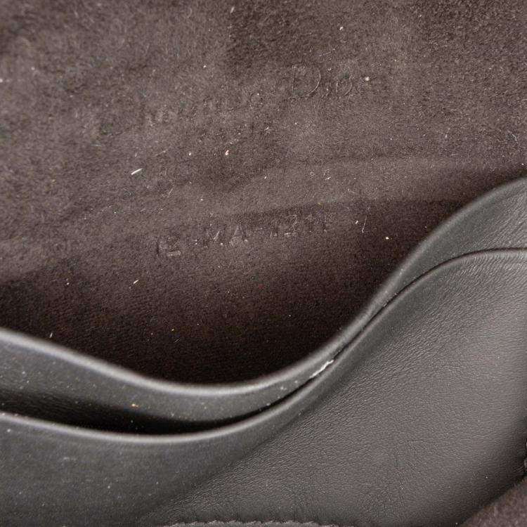 Pre Owned Dior Black Ultramatte Saddle Belt Bag