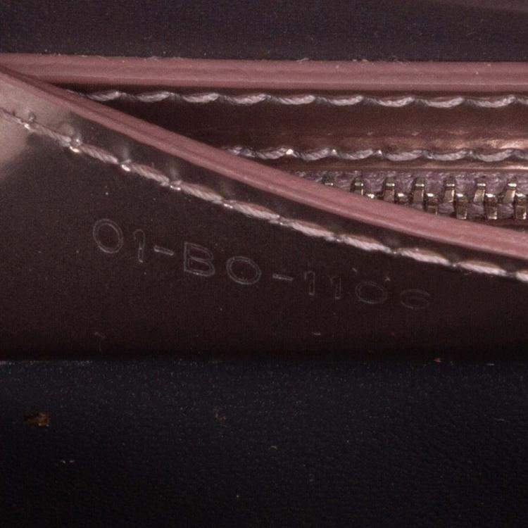 Pre Owned Dior Pink Medium Metallic Patent Microcannage Lady Dior