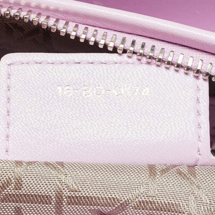 Pre Owned Dior Lilac Cannage Leather Medium Lady Dior Tote