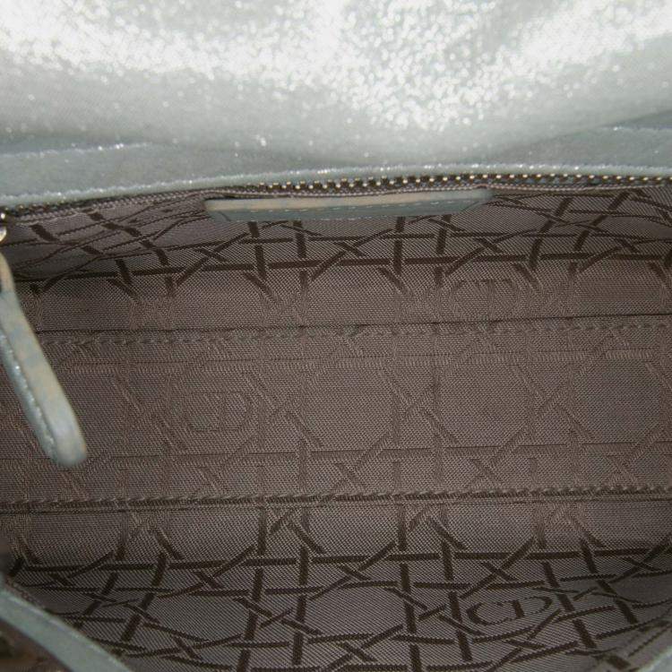 Pre Owned Mini Iridescent Lambskin Cannage Lady Dior