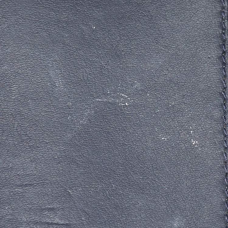 Pre Owned Dior Dark Blue Calfhair and Leather Medium Diorever Tote