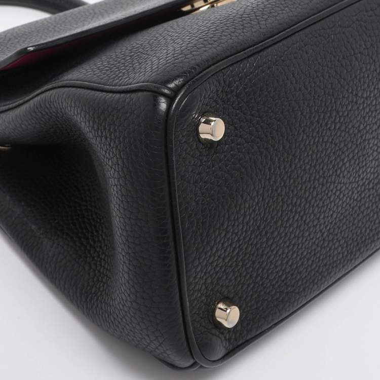 Pre Owned Dior Black Leather Small Be Dior Flap Top Handle Bag