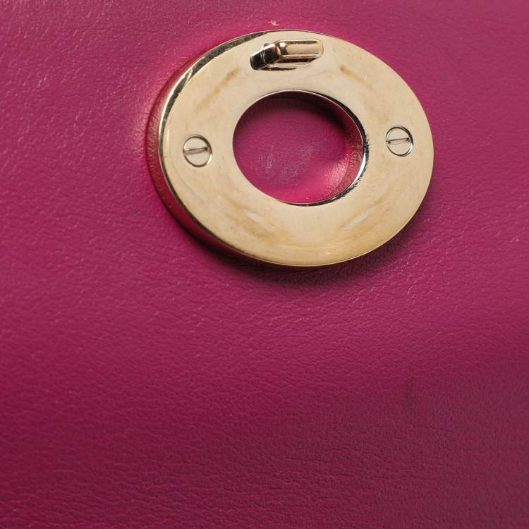 Pre Owned Dior Black Leather Small Be Dior Flap Top Handle Bag