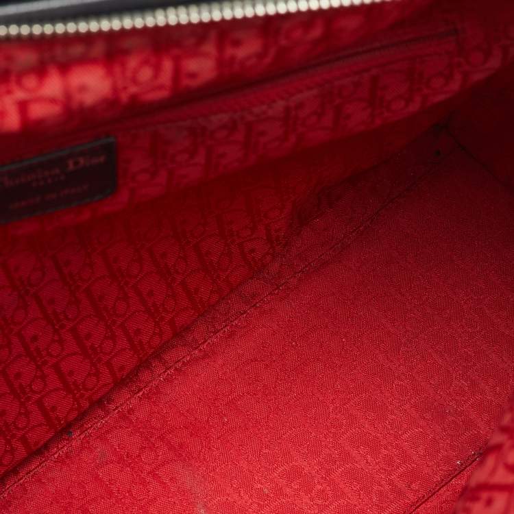 Pre Owned Dior Black Cannage Leather Large Lady Dior Tote