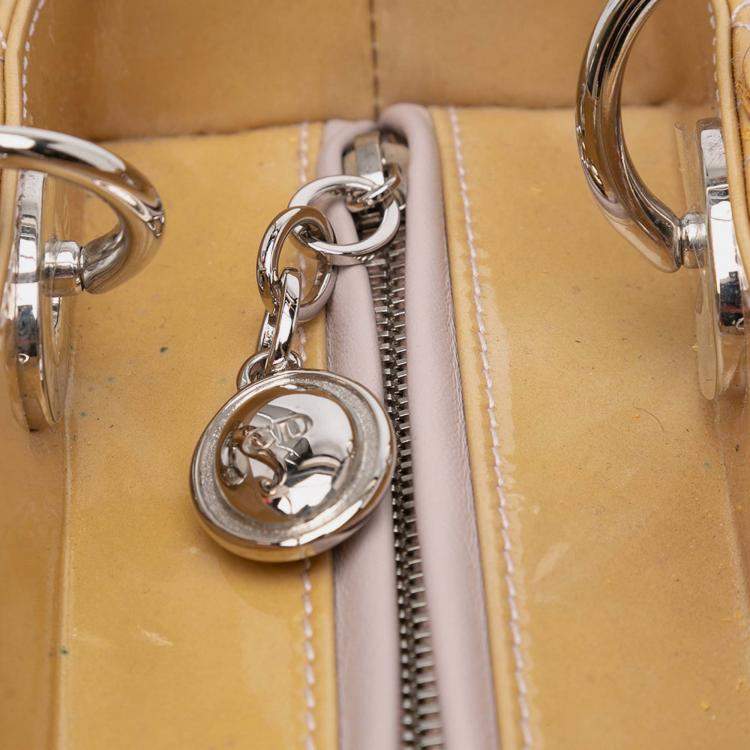 Pre Owned Dior Medium Patent Cannage Lady Dior