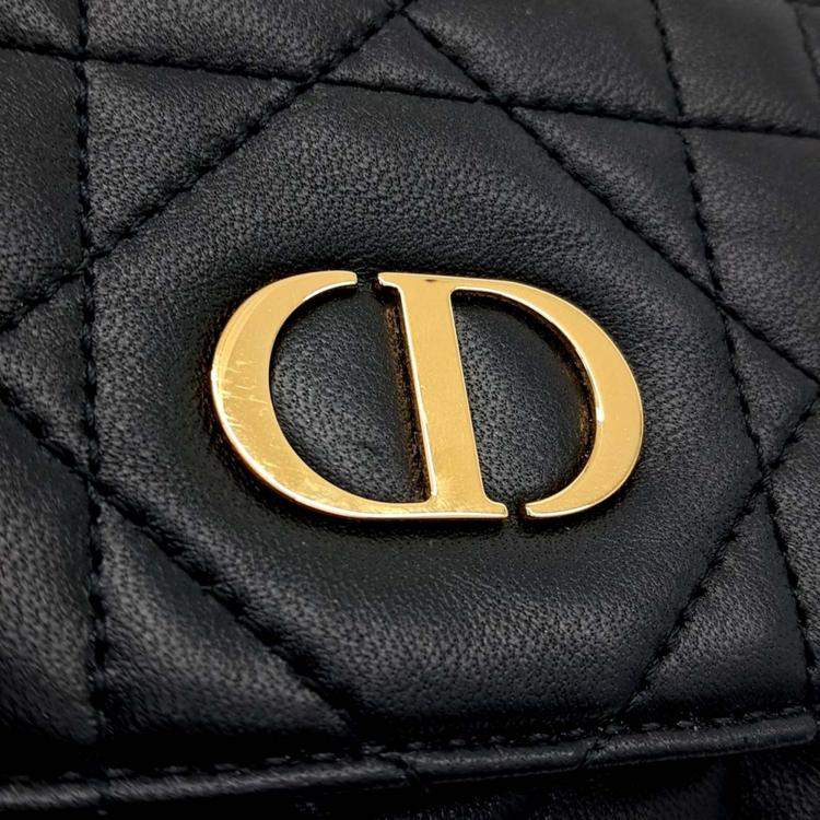 Pre Owned Dior Black Leather Caro Backpack