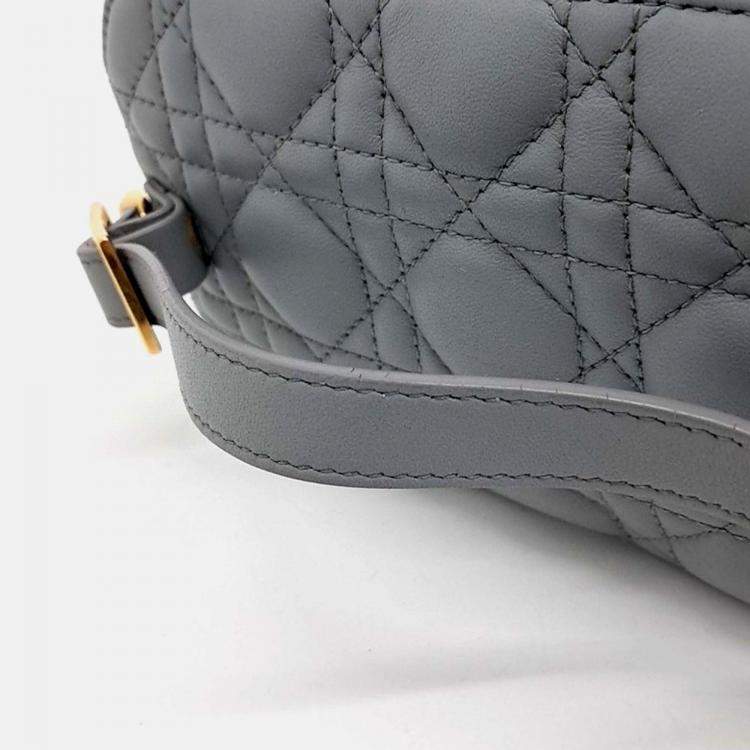 Pre Owned Dior Grey Leather Travel Vanity Small