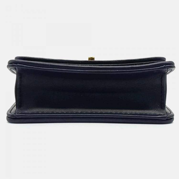 Pre Owned Dior Navy Blue Fabric Oblique Miss Caro Micro Crossbody Bag