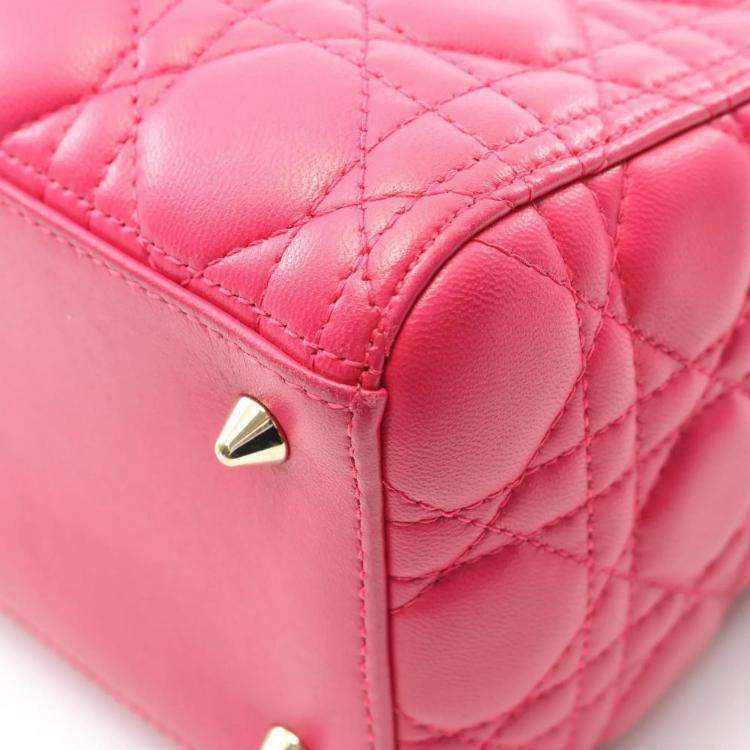 Pre Owned Christian Dior Lady Red Leather Handbag