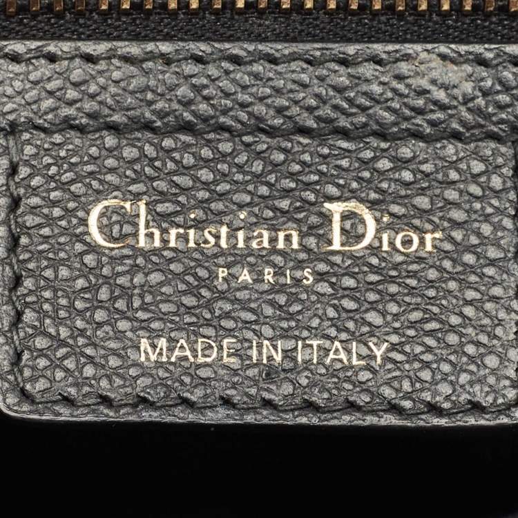 Pre Owned Dior Black Leather Saddle Bag
