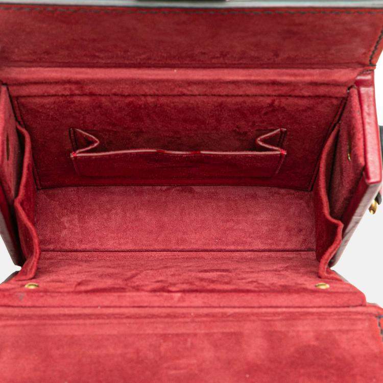 Pre Owned Dior Red Lambskin Dioraddict Lockbox Crossbody