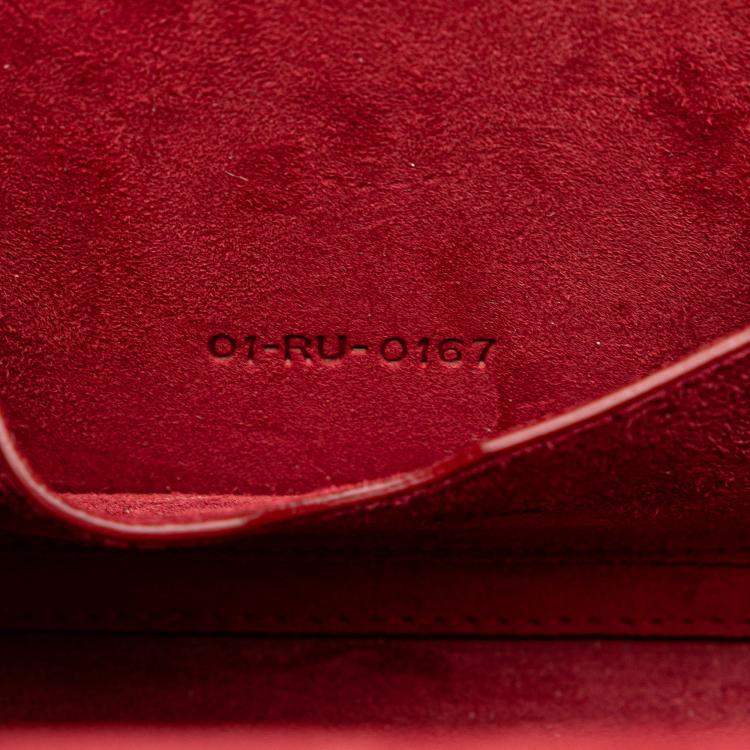Pre Owned Dior Red Lambskin Dioraddict Lockbox Crossbody