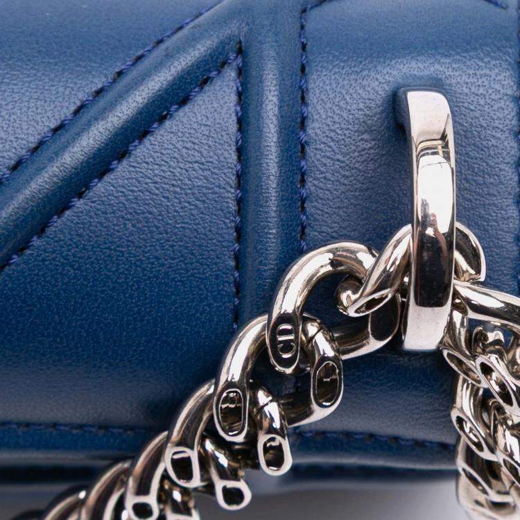 Pre Owned Dior Blue Mini Lambskin Diorama Flap