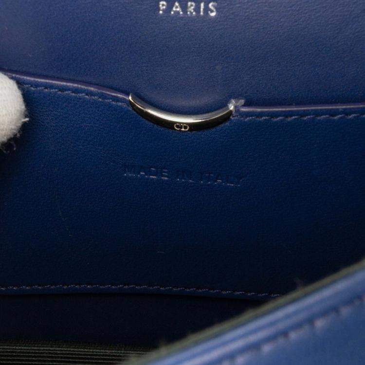 Pre Owned Dior Blue Mini Lambskin Diorama Flap