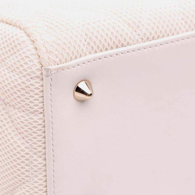 Pre Owned Dior Pink Medium Mesh Cannage Lady Dior