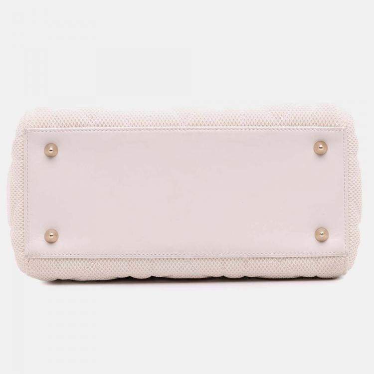 Pre Owned Dior Pink Medium Mesh Cannage Lady Dior