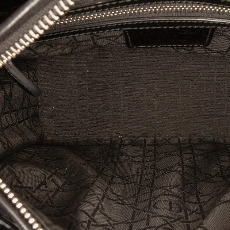 مملوكة مسبقًا Dior Black Medium Patent Cannage Lady Dior
