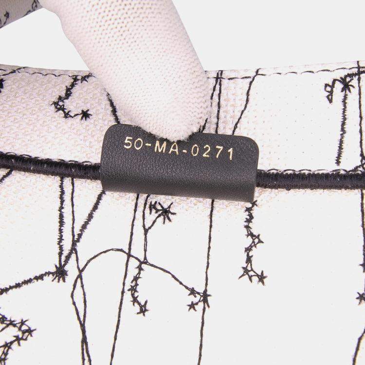 Pre Owned Dior Multicolor Large Embroidered Canvas Zodiac Book Tote