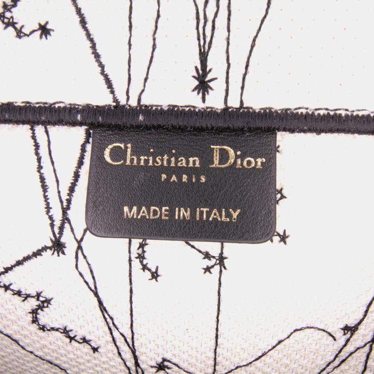 Pre Owned Dior Multicolor Large Embroidered Canvas Zodiac Book Tote