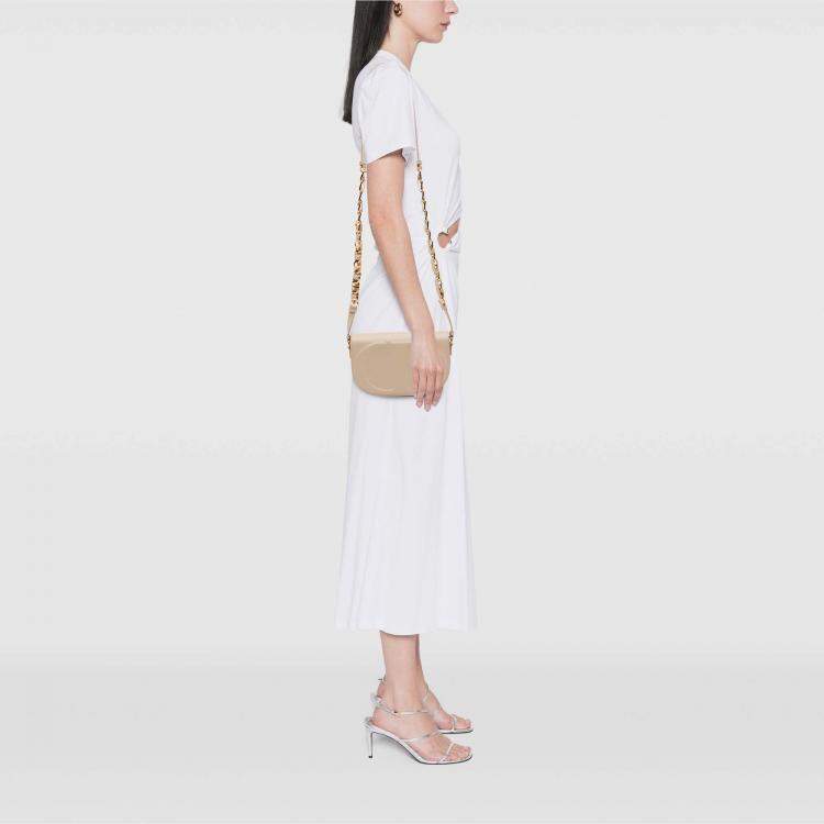 Pre Owned Dior Ivory Leather CD Signature Flap